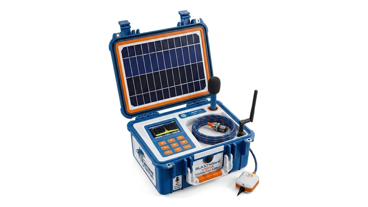 BlastHawk VIBRA Pro-Spectrum Edition blast vibration monitor vibrograph and seismograph, designed and manufactured in India